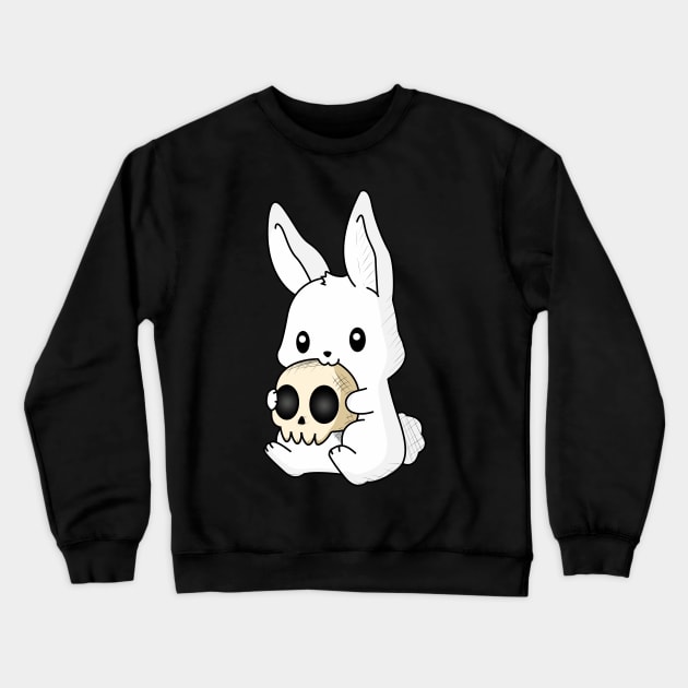 Rabbit eating skull! Crewneck Sweatshirt by Anime Meme's